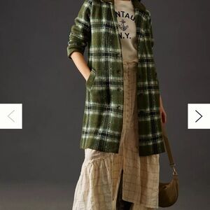 Aldomartins for Anthropologie Plaid Cardigan Sweater coat